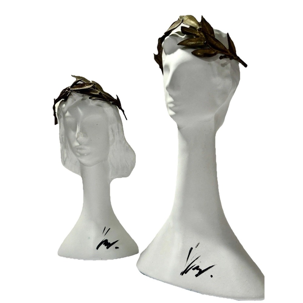 Olympic Athletes Busts  Athens 2004 Art  Signed Winners Olive Branch Wreath **